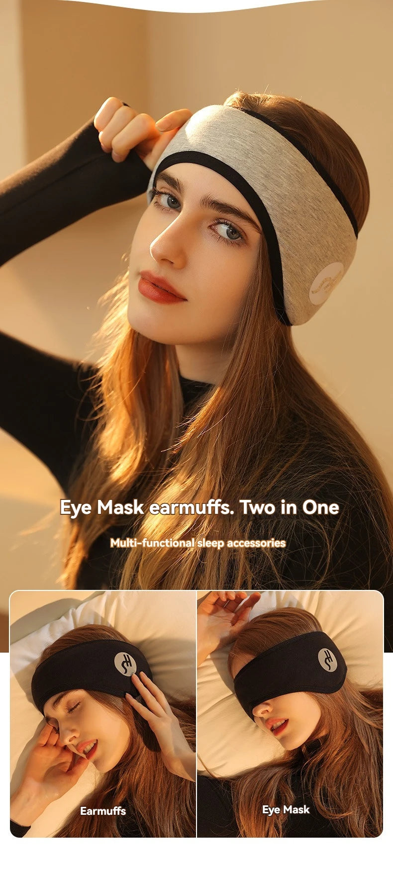 Sleep Noise-reducing  Earplugs Adjustable Eye Mask InsulatedEarplugs Travel Nap Lunch Break Sound Insulation Earmuffs