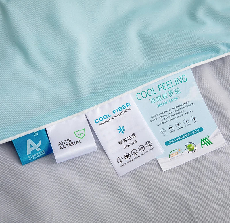 Cooling Blanket for Bed Silky Air Condition Comforter Lightweight Cooled Summer Quilt with Double Side Cold & Cooling Fabric
to make summer nights cooler and better.