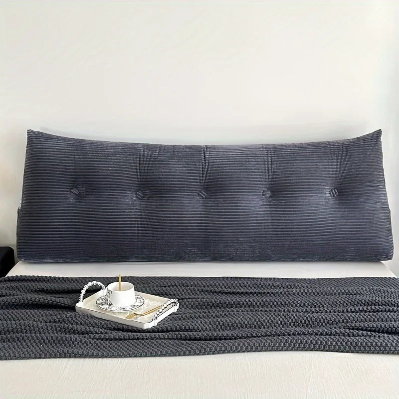 Pillow for Bed Reading, Striped Back Rest Cushion with Zipper, Lumbar Support Pillow for Sofa Sitting, Washable Headboard Pillow