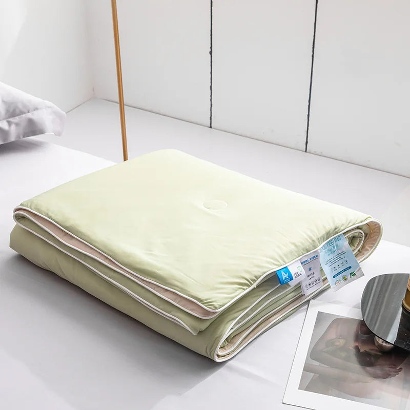 Cooling Blanket for Bed Silky Air Condition Comforter Lightweight Cooled Summer Quilt with Double Side Cold & Cooling Fabric
to make summer nights cooler and better.