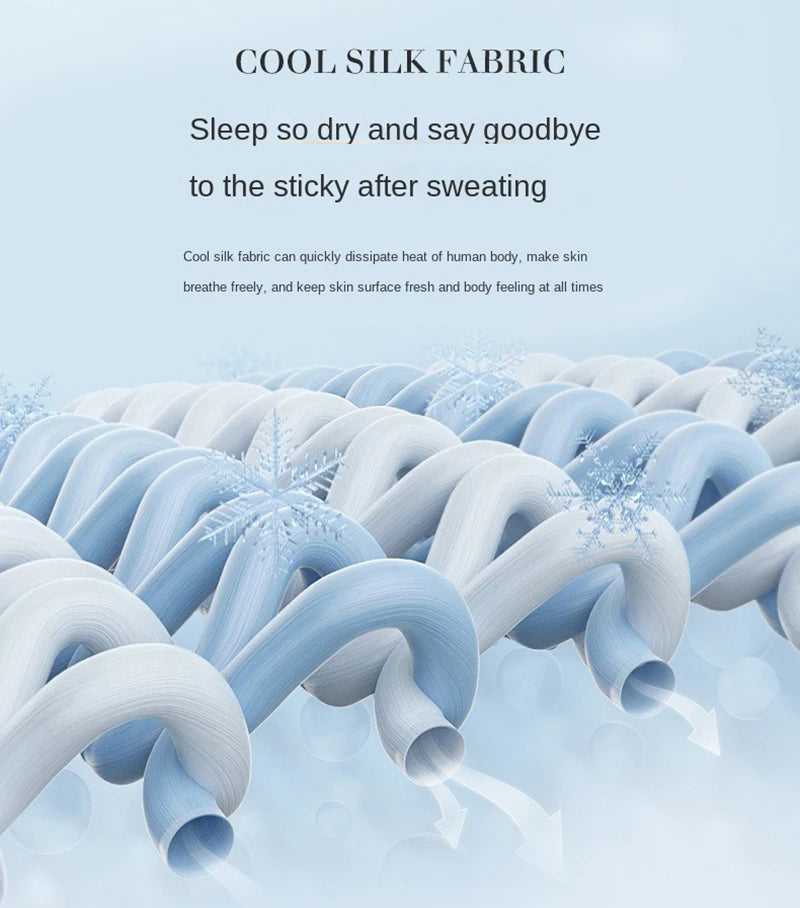 Cooling Blanket for Bed Silky Air Condition Comforter Lightweight Cooled Summer Quilt with Double Side Cold & Cooling Fabric
to make summer nights cooler and better.