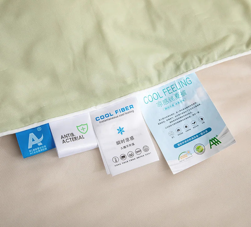 Cooling Blanket for Bed Silky Air Condition Comforter Lightweight Cooled Summer Quilt with Double Side Cold & Cooling Fabric
to make summer nights cooler and better.